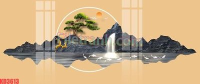 Download file gốc File gốc in tranh nền tường tổng hợp KD3613 (in mica) trong suốt