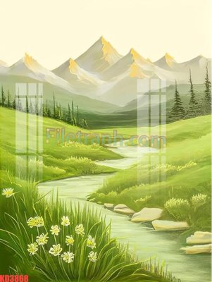 File gốc File gốc in tranh nền tường tổng hợp KD3868 (in lụa) họa tiết 3D