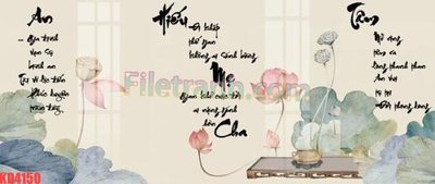 File gốc File gốc in tranh nền tường tổng hợp KD4150 (in 3D) cho trang trí