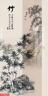 File gốc File gốc in tranh nền tường tổng hợp KD5200 (in lụa) tranh mã đáo