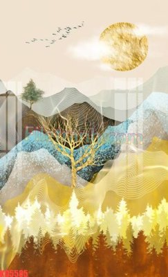 Download file ảnh gốc File gốc in tranh nền tường tổng hợp KD5585 để in ấn