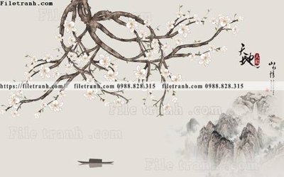 File tranh Khi quyen truu tuong 198 (bản gốc) in lụa dán tường