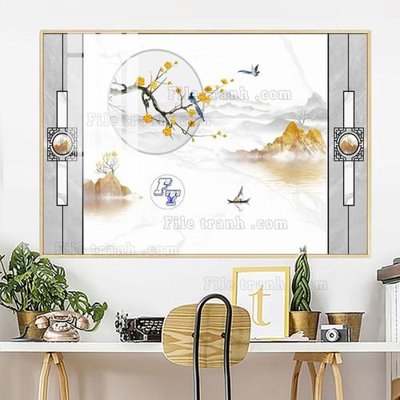 File PSD File in tranh tường giả lam sóng led LS106 (nguyên gốc) chất lượng cao