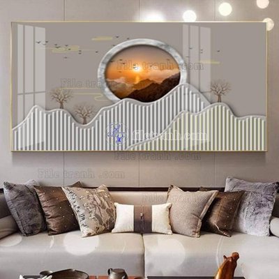 Download file gốc File in tranh tường giả lam sóng led LS117 (in mica) trong suốt