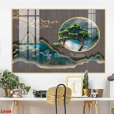 Tải file tranh gốc File in tranh tường giả lam sóng led LS168 chất lượng cao