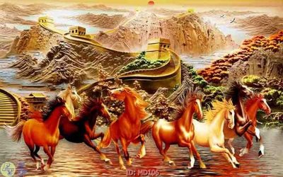 File tranh File mã đáo thành công MD106 (gốc) in trên kính