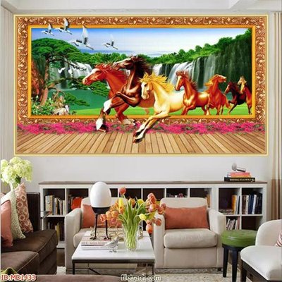 Download file gốc File mã đáo thành công MD1433 (in lụa) tranh 3D