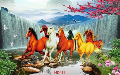 File tranh trang trí File mã đáo thành công MD413 (tải file gốc)