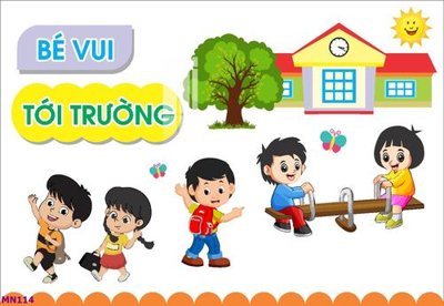 File tranh File tranh mầm non lớp học trường học MN114 (bản gốc) in canvas