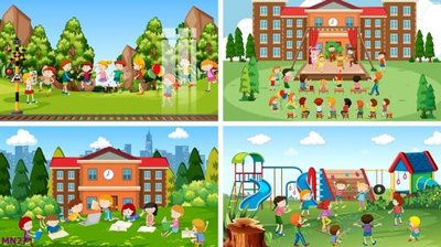 File tranh File tranh mầm non lớp học trường học MN27 (ảnh gốc) in trần xuyên sáng