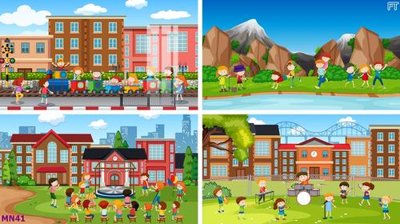 Download file ảnh gốc File tranh mầm non lớp học trường học MN41 để in ấn