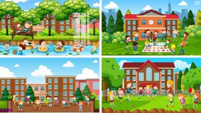 Tải file gốc File tranh mầm non lớp học trường học MN46 (bản PSD) chỉnh sửa được