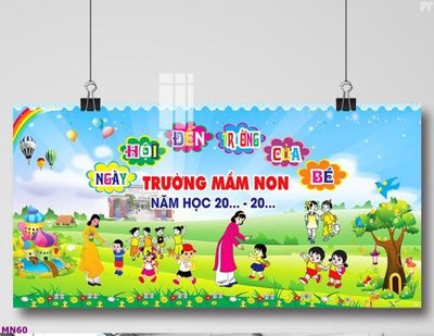 File tranh File tranh mầm non lớp học trường học MN60 (gốc) chủ đề thiên nhiên