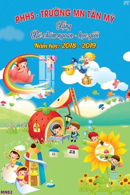 File PSD File tranh mầm non lớp học trường học MN82 (nguyên gốc) chất lượng cao
