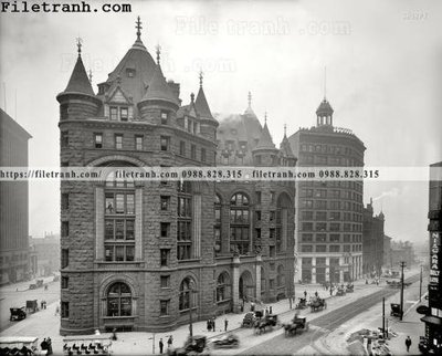 File in trần Niagara Street_ 1908 (bản gốc) trời sao