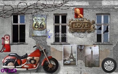 File tranh File tranh ô tô 3d OT102 (gốc) chủ đề thành phố