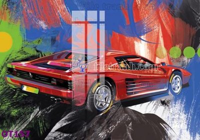 File tranh trang trí File tranh ô tô 3d OT157 (tải file gốc)