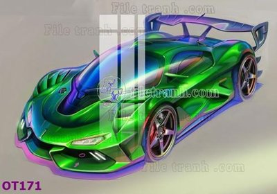 Tải file File tranh ô tô 3d OT171 (ảnh gốc) độ phân giải 300dpi