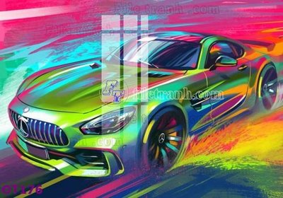 Tệp tin gốc File tranh ô tô 3d OT176 (dùng cho in) File tranh ô tô 3d OT176