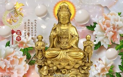 File tranh File phật giáo thần tài P575 (bản gốc) treo quán cafe