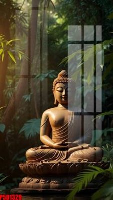 File gốc File tranh phật giáo 5D P5D1329 (phong cách) tối giản