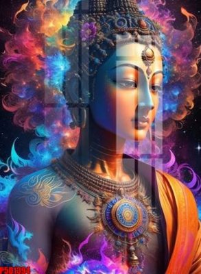 File gốc File tranh phật giáo 5D P5D1394 (in tráng gương) ốp tường