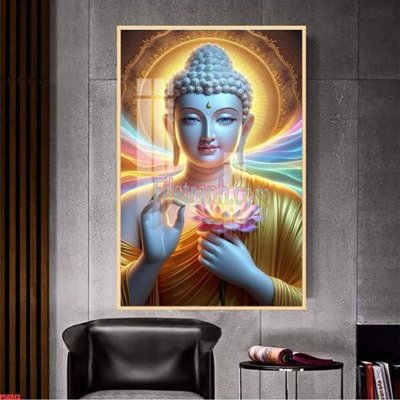 Ảnh gốc File tranh phật giáo 5D P5D513 (nét căng) in mica