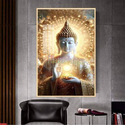 File gốc File tranh phật giáo 5D P5D595 (in lụa) tranh phong thủy