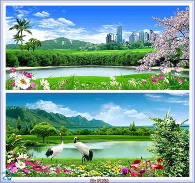 Hình ảnh file gốc in lụa File gốc phong cảnh PC112