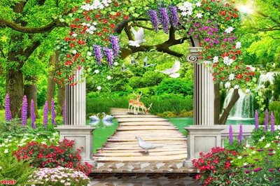 File PSD File tranh phong cảnh PC1287 (nguyên bản) cho thiết kế