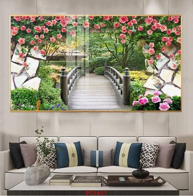 File in trần File tranh phong cảnh thiên nhiên PC1427 (bản gốc) bầu trời