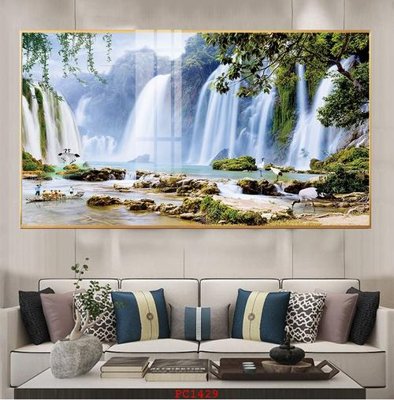 File gốc File tranh phong cảnh thiên nhiên PC1429 (in lụa) tranh phong thủy