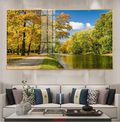 File gốc File tranh phong cảnh thiên nhiên PC1737 (in lụa) tranh phong thủy