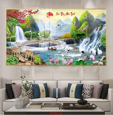 File gốc File tranh phong cảnh thiên nhiên PC2218 (bản quyền) cho in ấn