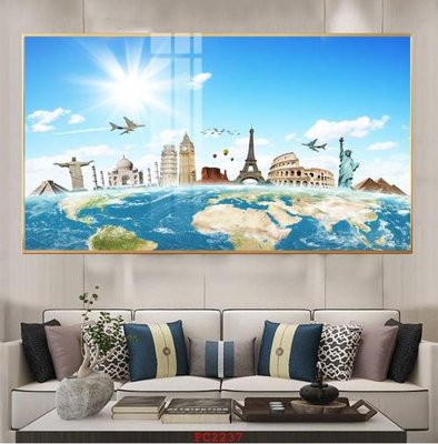 File in trần File tranh phong cảnh thiên nhiên PC2237 (bản gốc) hoa văn