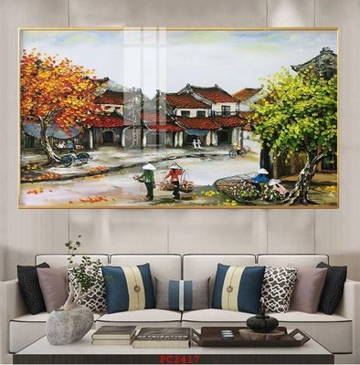 File gốc File tranh phong cảnh thiên nhiên PC2417 (in tráng gương) hiện đại