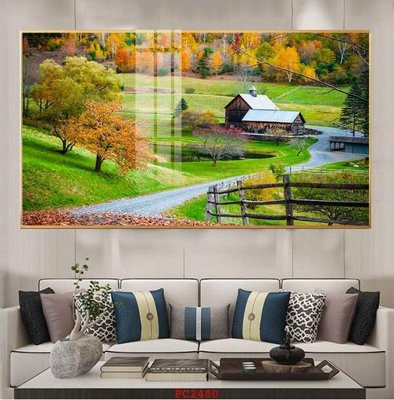 File gốc File tranh phong cảnh thiên nhiên PC2480 (in tráng gương) ốp tường