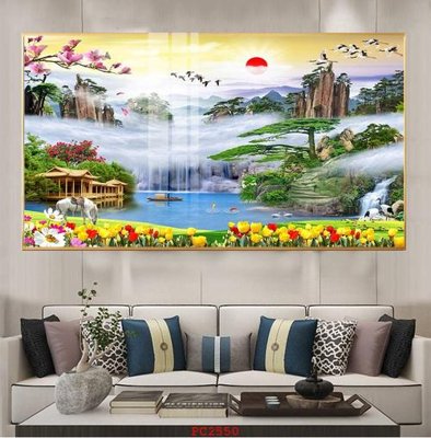 File gốc File tranh phong cảnh thiên nhiên PC2550 (dành cho trang trí nội thất)