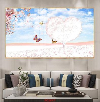 Ảnh gốc file in lụa File tranh phong cảnh thiên nhiên PC2667 chi tiết