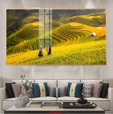 File in trần File tranh phong cảnh thiên nhiên PC2697 (bản gốc) hoa văn