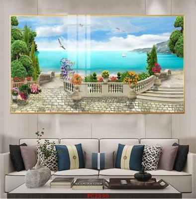 File gốc File tranh phong cảnh thiên nhiên PC2990 (in mica) cắt laser