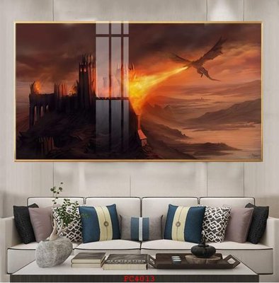 File in trần File tranh phong cảnh thiên nhiên PC4013 (bản gốc) hoa văn