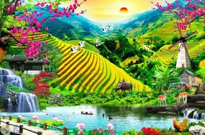 File tranh File gốc phong cảnh PC764 (gốc) chủ đề trừu tượng