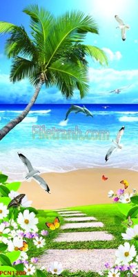 Download file gốc File tranh phong cảnh thiên nhiên PCN1200 (in lụa) tranh 3D