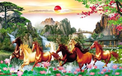 File gốc File tranh phong cảnh thiên nhiên PCN1240 (in lụa) cao cấp