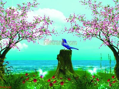 File gốc File tranh phong cảnh thiên nhiên PCN1520 (bản quyền) cho in ấn