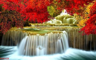 File gốc File tranh phong cảnh thiên nhiên PCN1529 (in lụa) hoa văn cổ điển