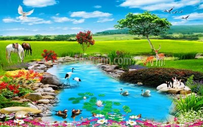 File tranh gốc File tranh phong cảnh thiên nhiên PCN181 (bản quyền) file PSD