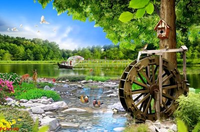 File gốc File tranh phong cảnh thiên nhiên PCN190 (thiết kế) độc quyền