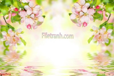 File tranh gốc in trần nhà File tranh phong cảnh thiên nhiên PCN1910 3D